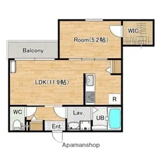 シエーナ楠葉ジェミオス【1階】の間取り