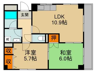 エレガンドミール【2階】の間取り