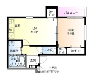 フジパレス大和田Ⅲ【2階】の間取り
