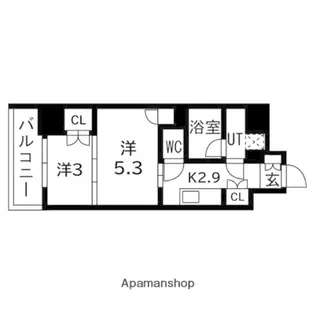 ウエリスアーバン守口【7階】の間取り