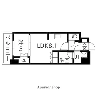 ウエリスアーバン守口【7階】の間取り