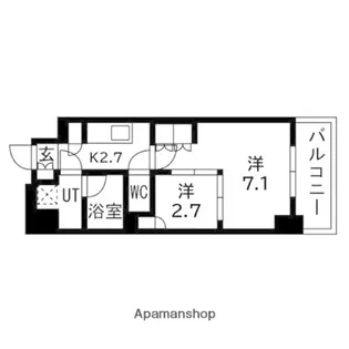 ウエリスアーバン守口【8階】の間取り