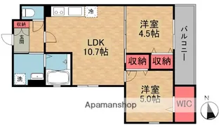 クリエオーレ倉治【1階】の間取り