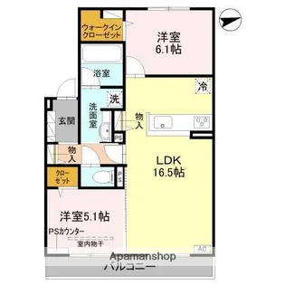 T-residence楠葉【2階】の間取り