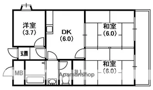 新京阪ビル【4階】の間取り