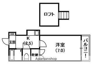 レオパレスさんわ大和田第5【1階】の間取り