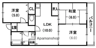 レジデンス鶴見緑地【7階】の間取り