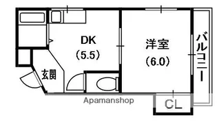 グランディオーズ中町【2階】の間取り