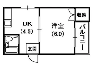 ドリームハイツ宮前【2階】の間取り