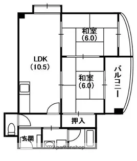 グランドール2番館【5階】の間取り