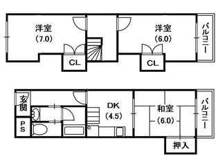 カーサ アズール【3階】の間取り