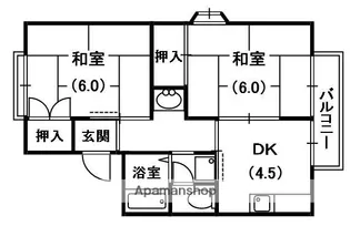 大阪府寝屋川市平池町【アパート】の間取り