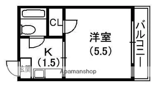 ハイツ北之町A【1階】の間取り
