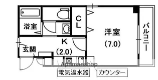 アーバンコート香里園【1階】の間取り