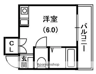 メビウス香里レジデンス【4階】の間取り