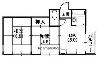 プチメゾン香里園【2階】の間取り