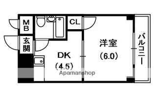 ロータリーマンション香里北之町【3階】の間取り
