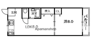 シャンテー香里ヶ丘Ⅲ【2階】の間取り