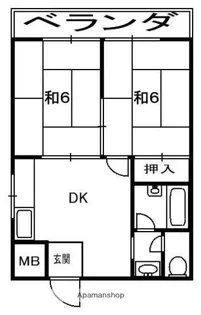 シャトーレジデント寝屋【4階】の間取り