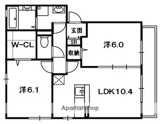 グランドゥール【1階】の間取り