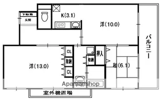フラン・スラージュ枚方【2階】の間取り