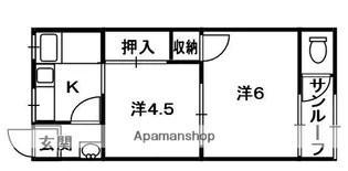 金森ハイツ【2階】の間取り