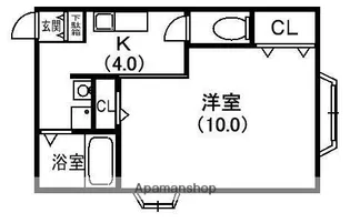 宮之下マンション【1階】の間取り