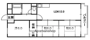 西尾ハイツ【2階】の間取り