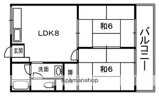 香里山之手マンション【1階】の間取り