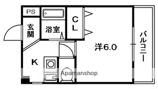 フローレ枚方【4階】の間取り