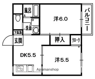 セレコート枚方Ⅱ【2階】の間取り