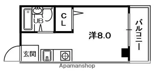 シャンテー中宮Ⅰ【4階】の間取り