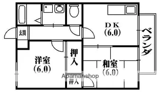 ラメール佐野【1階】の間取り