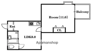 ダイヤロジュマン【3階】の間取り