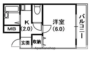 サンティール太子橋駅前.【4階】の間取り
