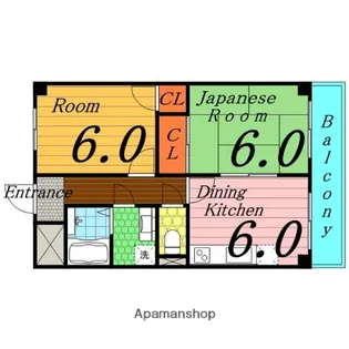 ニューセンチュリー西村【4階】の間取り