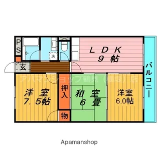 メゾンエスポアール【1階】の間取り
