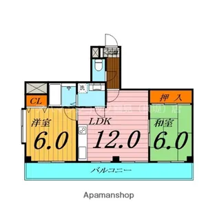 ツルミ ハイツ【4階】の間取り