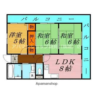 グリーンセンチュリー国広【7階】の間取り