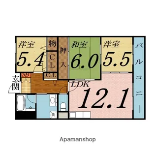 カサブリジャンテ【1階】の間取り