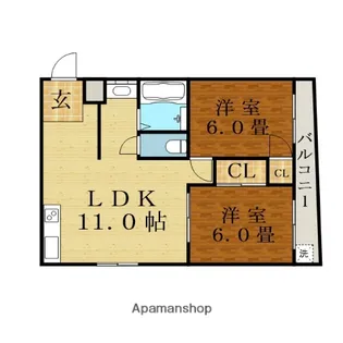 グリーンスクエア三ツ島【4階】の間取り
