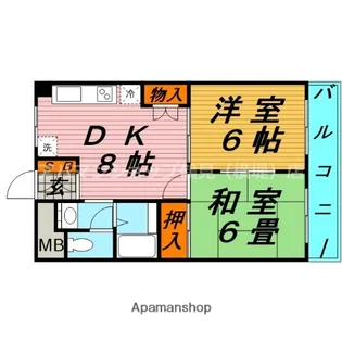 リバーサイドニッシン城東ハイツ【2階】の間取り