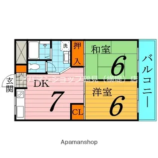 グリーンピア守口【2階】の間取り