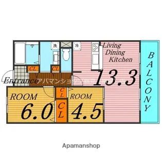 ハーヴィスカエロン【5階】の間取り