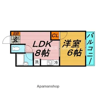 パークリッジ現代【6階】の間取り