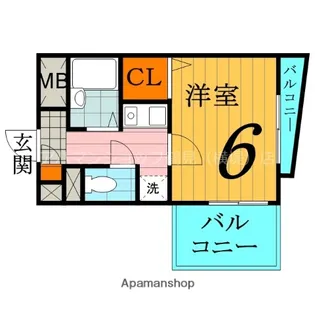 1Kの間取り画像