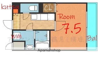 プラディオ徳庵 セレニテ【7階】の間取り