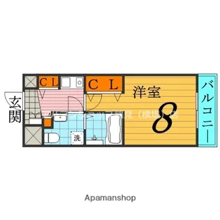 プラディオ徳庵 セレニテ【6階】の間取り