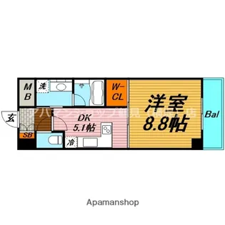 レクシア鶴見【5階】の間取り