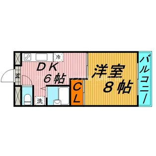 鶴見緑地ハイツ2番館【6階】の間取り